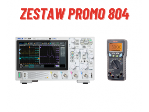 Zestaw PROMO: Oscyloskop cyfrowy DHO804 Rigol + multimetr SANWA PC7000