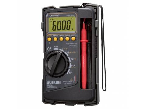 Multimetr cyfrowy SANWA CD800a3, AC/DC, dokł. 0,7% CAT.IV 600V, (EF)