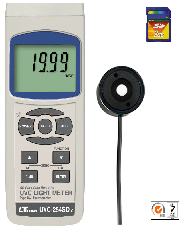 Lutron UVC radiation meter UVC254SD