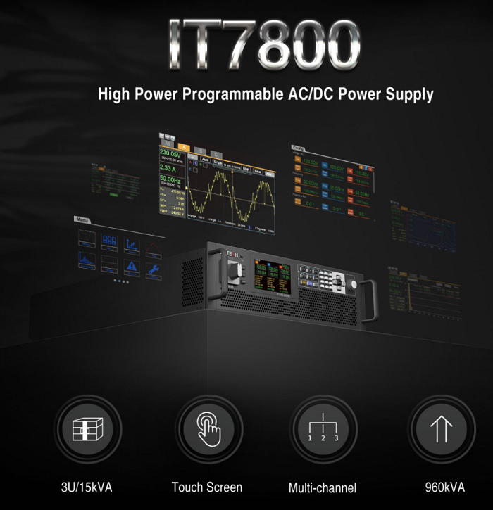 Programowalny zasilacz AC/DC ITECH serii IT7800 do 960kVA