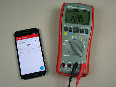 New in the TIPS tab - measurements with transmission of results with APPA B-series meters (with Bluetooth)